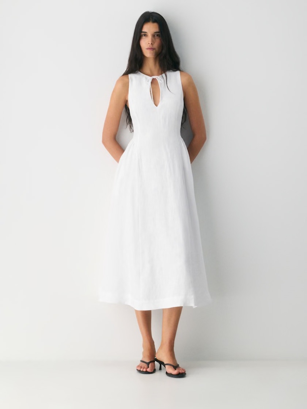 Aritzia White Countless Linen Dress - NOT FOR SALE